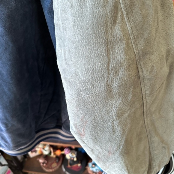 Vintage Pro Player Dallas Cowboys Blue Gray Leather Jacket Men’s 2XL NFL - Picture 7 of 10